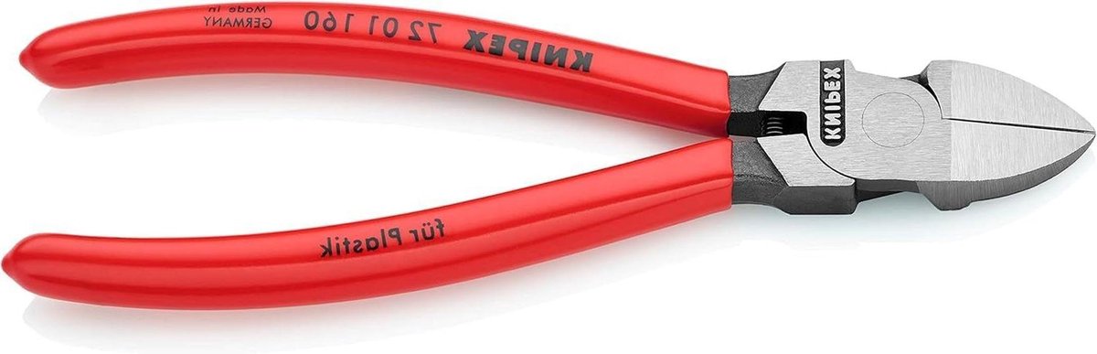 Zijsnijtang - Kunststofknipper - Precisie knippen - Geharde snijkanten - 160 mm - Multicolor
