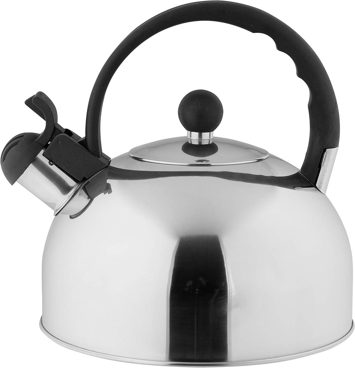 Geklokte Waterkoker - Theepot RVS - Water Koken - Snelle Warmtegeleiding - 2.5 Liter - Zilver Zwart