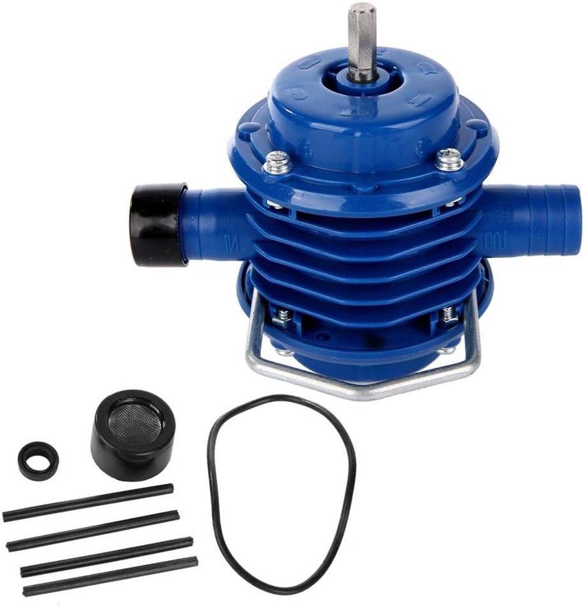Handboorpomp - Mini waterpomp - Water verplaatsen - Geen stroom nodig - Compact formaat - Blauw