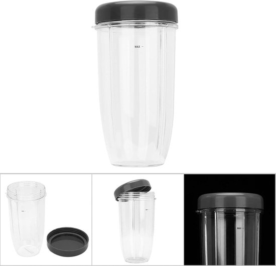 Blender Onderdeel Set - Reservebeker Deksel - Smoothies Maken - Duurzaam PC Materiaal - 24oz Capaciteit - Transparant van Merkloos — afbeelding 3