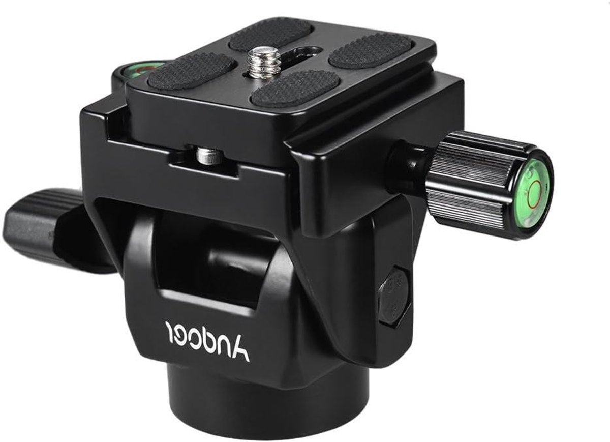 Monopod Tilt Kop - Statiefkop Quick Release - Fotografie Stabiliteit - Kantelbaar +/- 90 Graden - Tot 10 kg - Zwart