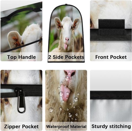 Mixer Stofhoes - Apparaat Cover - Keuken Organisatie - Met Opbergvakken - 43 x 37 x 28.4 cm - Kleurrijk — afbeelding 5