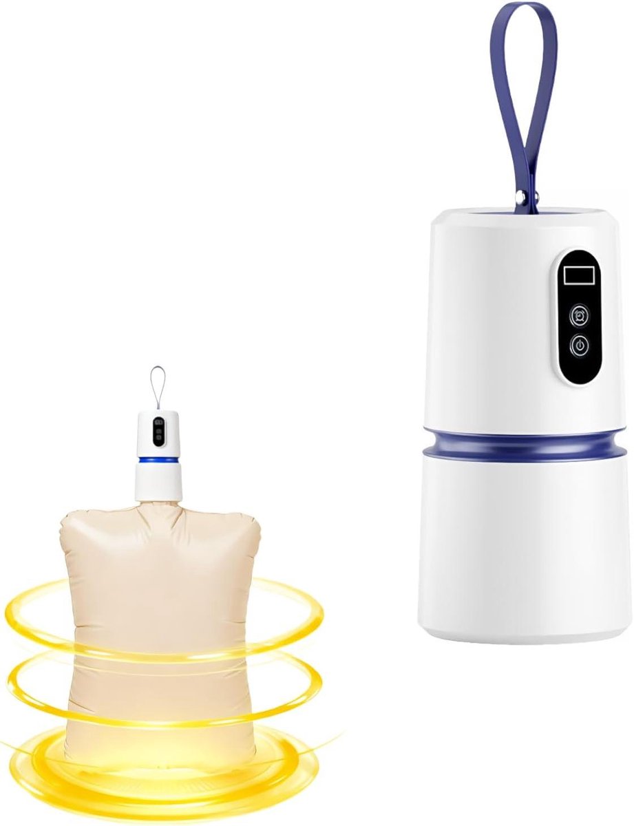 Mini Wasdroger Draagbare Droger Reizen en Kamperen 360° Hete Lucht 16.6 cm Hoog Wit