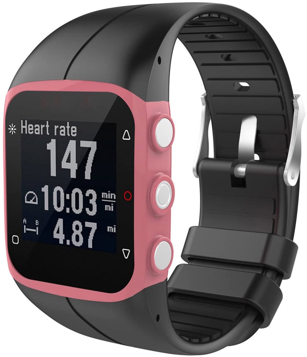 Siliconen bandje - Geschikt voor Polar M400 / M430 - Zwart
