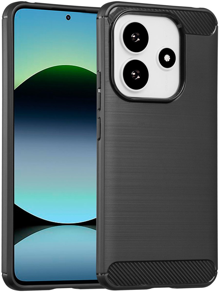imoshion Hoesje - Geschikt voor Xiaomi Redmi Note 14 (4G) - Brushed Backcover - Zwart
