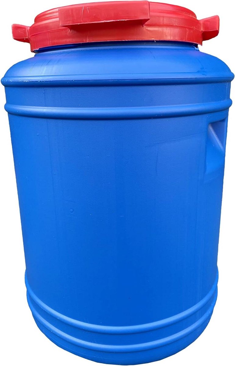 Baggage Tank - Opbergvat Watercontainer - Kamperen en Opslag - Voedselveilig Materiaal - 50 Liter - Blauw met Rode Deksel