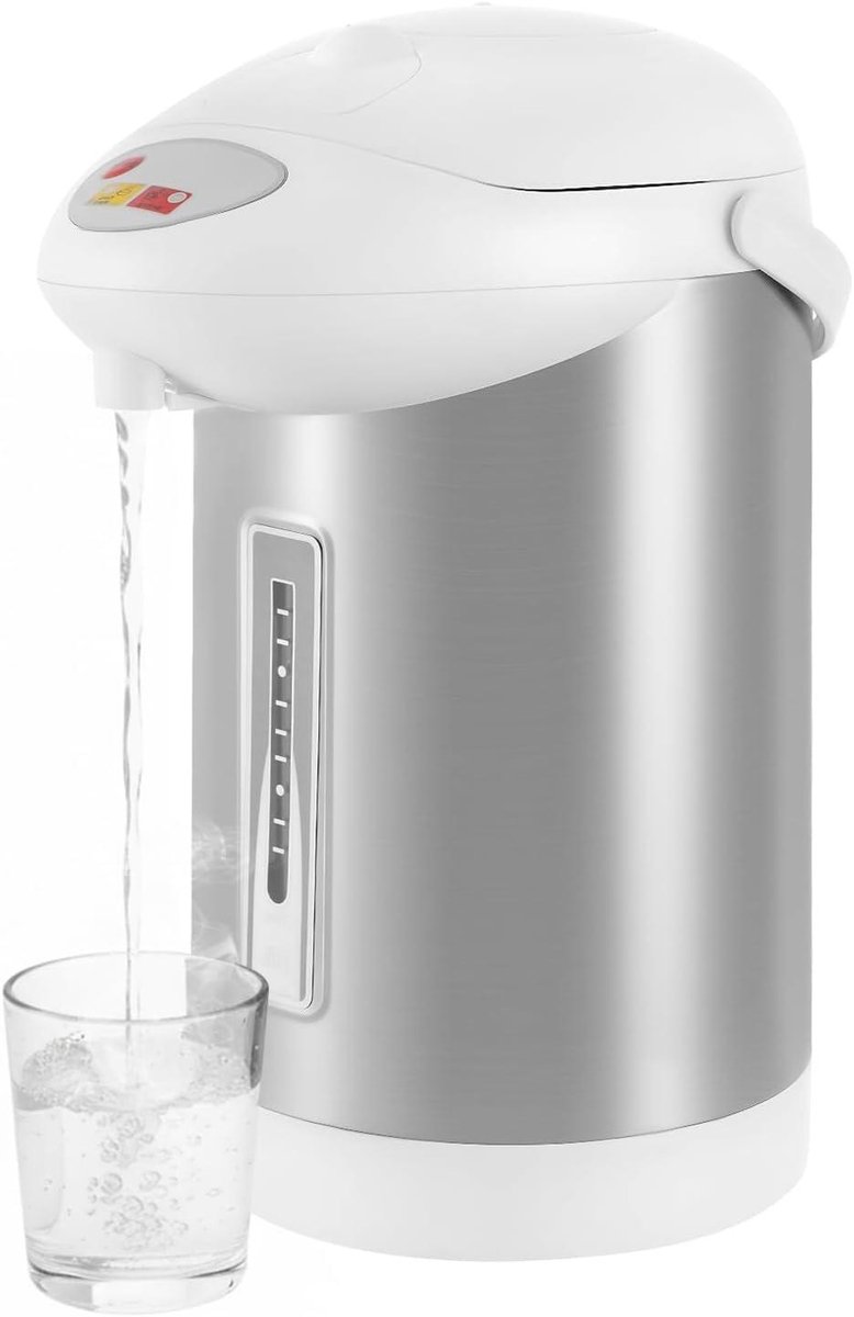 Elektrische Thermopot - Warmwaterdispenser Waterkoker - Snel Warm Water - Roestvrij Staal - 3.8 Liter - Goud
