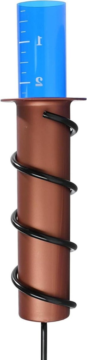 Regenmeter Buiten - Neerslagmeter Tuin - Tuinieren Weer Meten - Dubbele Schaal Duidelijk - 7.8 Inch Capaciteit - Transparant Blauw