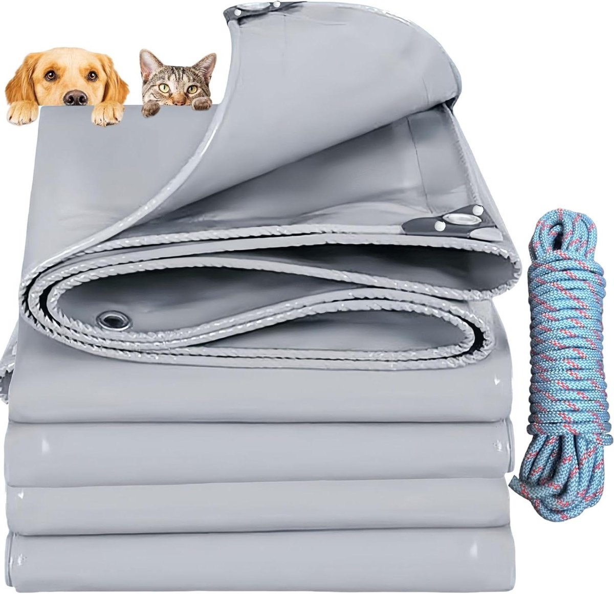 Dekzeil PVC - Tarp Grondzeil - Spullen Afdekken - Scheurbestendig UV-bestendig - 1x31m - Grijs