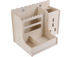 Konijn Hooi Feeder - Hooi Rek Konijn - Huisdier Voeren - Hout Materiaal - 28x20x18 cm - Niet gespecificeerd