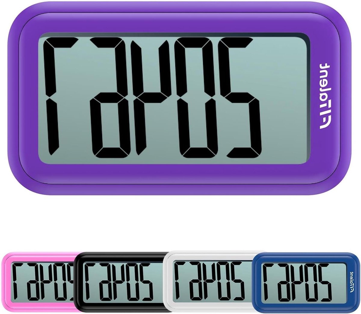 Draagbare Stappenteller - Wandel Tracker - Dagelijkse Beweging - 3D Tri-Axis Sensor - 6.35 x 3.81 cm - Paars