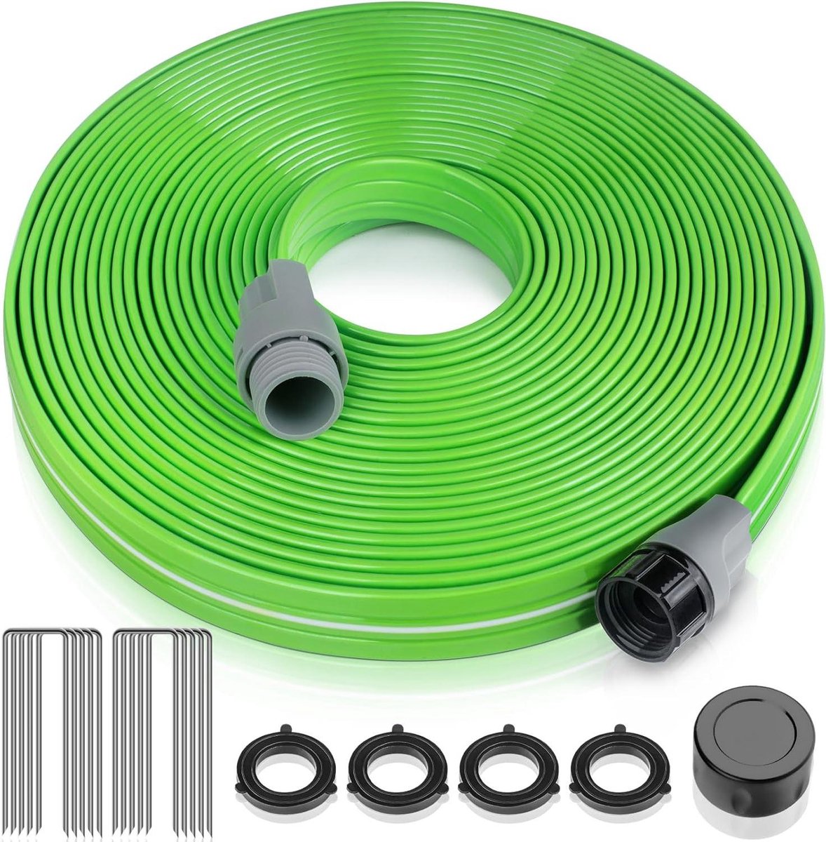Tuinslang Sprinkler - Irrigatieslang Drip - Planten Water Geven - Drievoudig Ontwerp - 15 Meter - Groen
