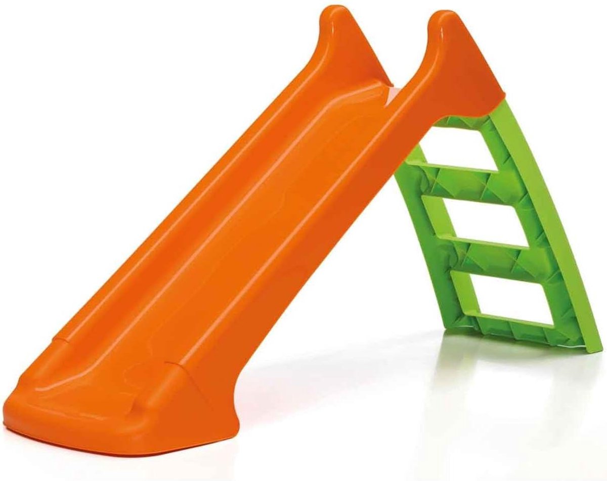 Kinderglijbaan - Kleine glijbaan - Buiten spelen - Met wateraansluiting - XS formaat - Oranje groen