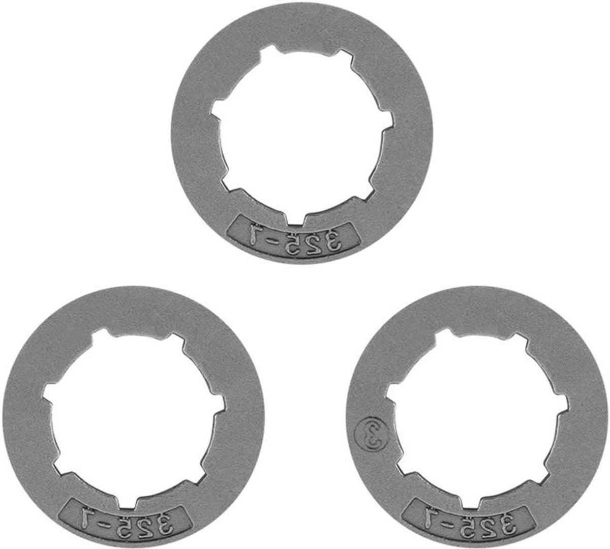 Kettingzaag Tandwiel - Reserveonderdeel Ketting - Boomonderhoud - Roestvrij Metaal - 3 Stuks - Zilver