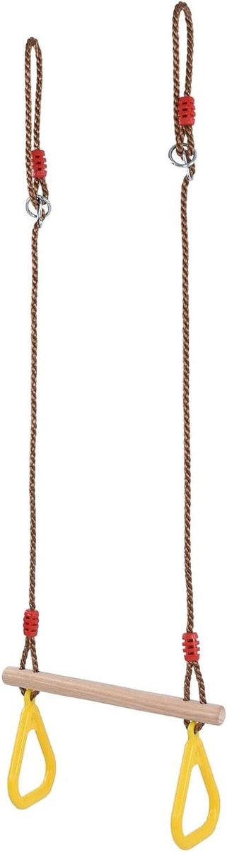 Trapezestang - Schommelring Gymring - Buiten spelen - Roestbestendig Materiaal - 46 x 22 x 7.98 cm - Niet gespecificeerd