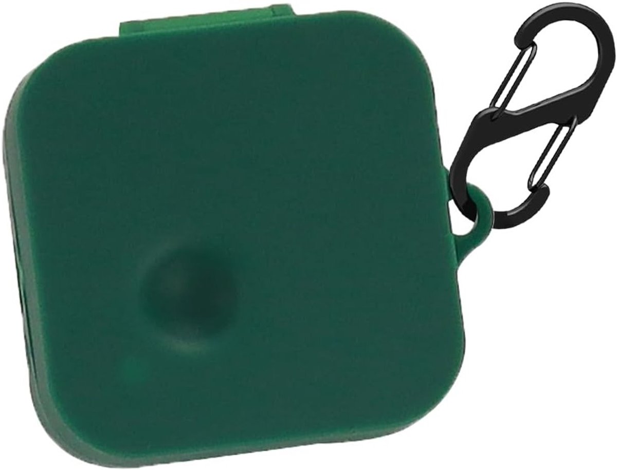 Schokbestendige Silicone Hoes voor Earbuds, Beschermende Case met Sleutelhanger voor Draadloze Oordopjes (Donkergroen)