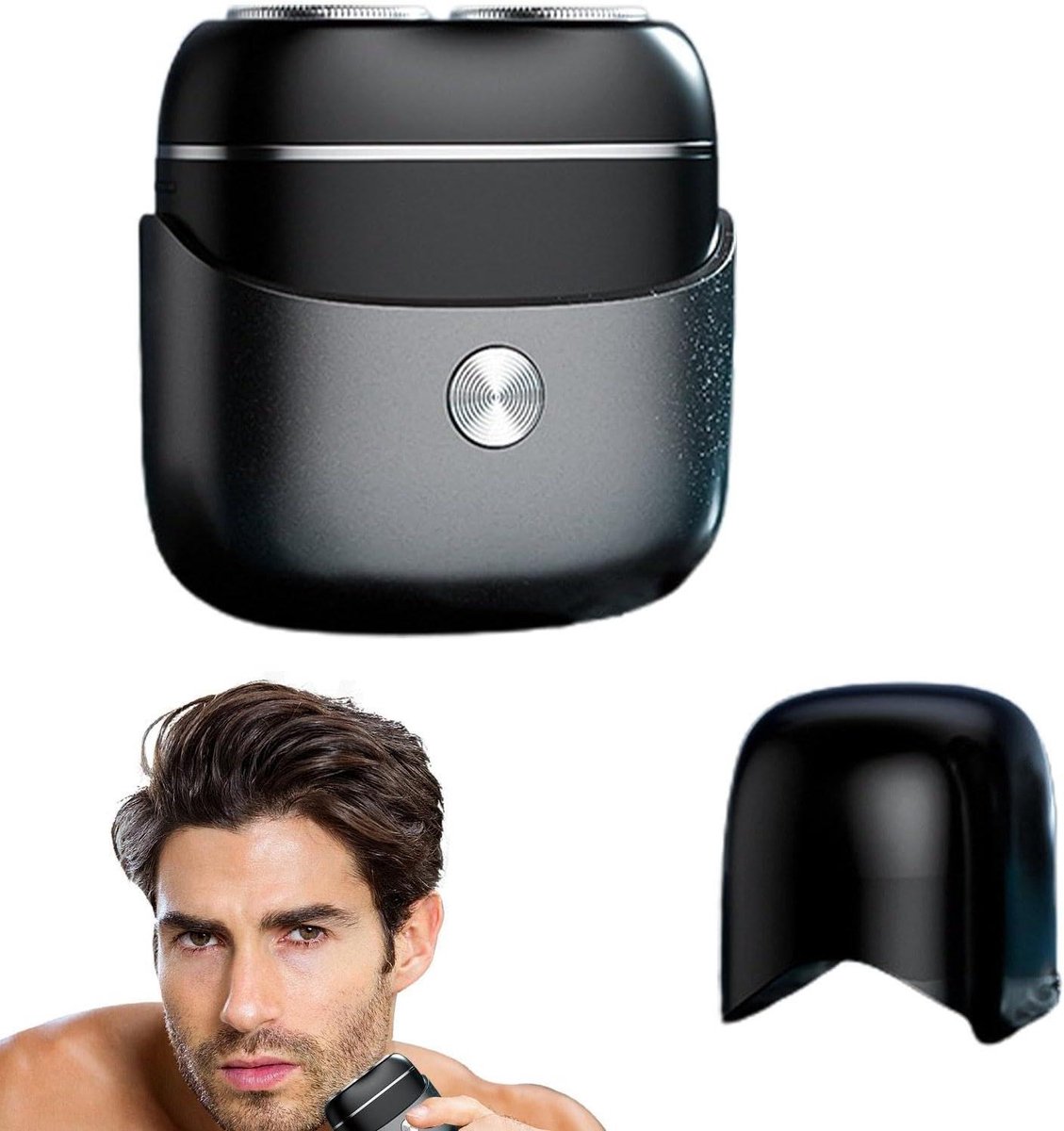 Elektrisch Scheerapparaat - Dubbel Hoofd - Dagelijkse Verzorging - Type-C Opladen - Compact Formaat - Zilverwit