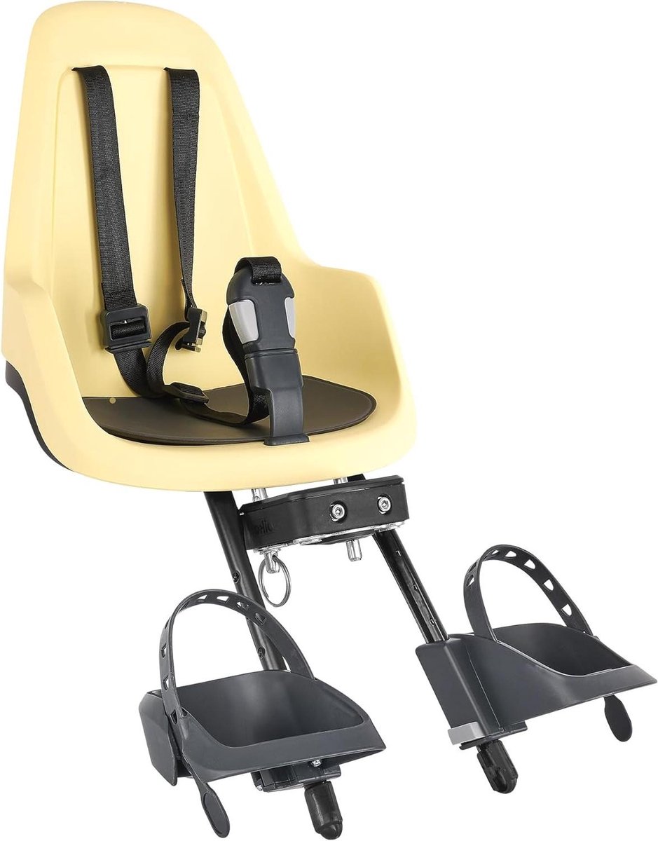 Kinderfietszitje - Voorzitje Fiets - Veilig Fietsen - Dubbelwandige Zitting - Tot 15 kg - Citroen-ijs