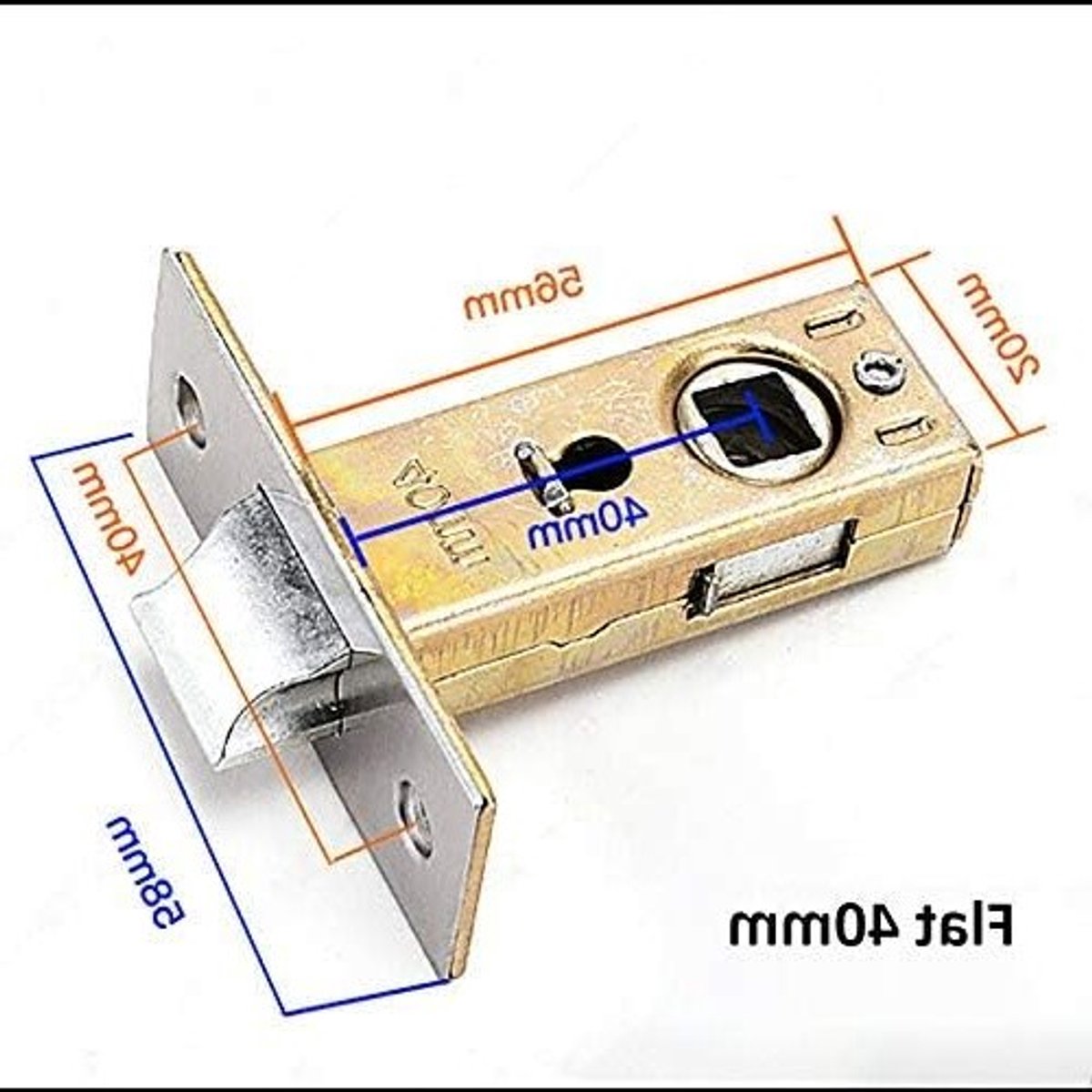 Stainless steel tubular mortise latches met vlakke 40mm, badkamer backset en indicator slot voor levers zonder schroeven
