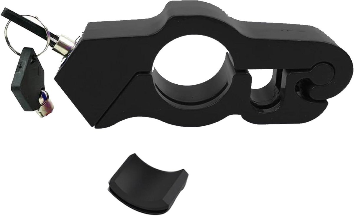 Motorfiets Stuurslot - Stuur Beveiliging - Voertuig Beveiligen - Drukknop Ontwerp - 19.3 cm - Zwart
