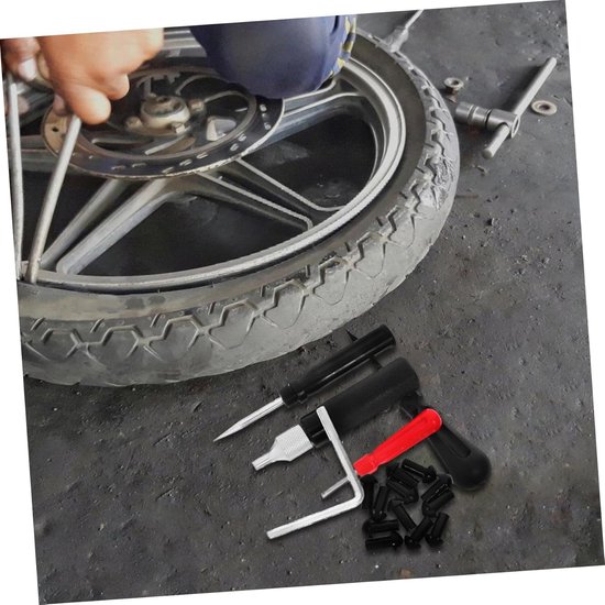 Bandenreparatieset Motor - Lekke Banden Reparatie - Onderweg Repareren - Compact Lichtgewicht - 12.5 cm - Diverse Kleur van Merkloos — afbeelding 2