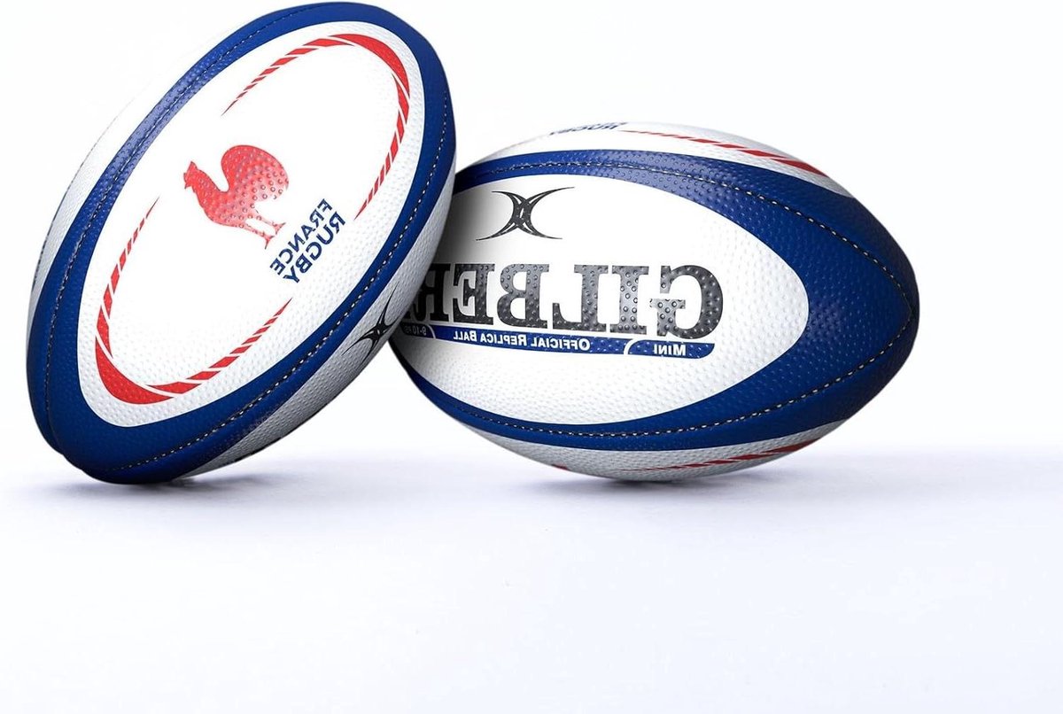Mini Rugbybal - Replica Bal - Vrije Tijd - Truflight Technologie - Mini Maat - Wit Blauw