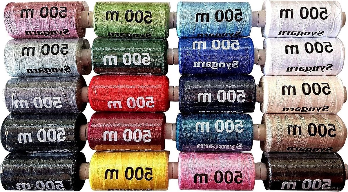 Kleurrijk Set Naaigaren van 20 Spoelen - 500m Polyester Garen