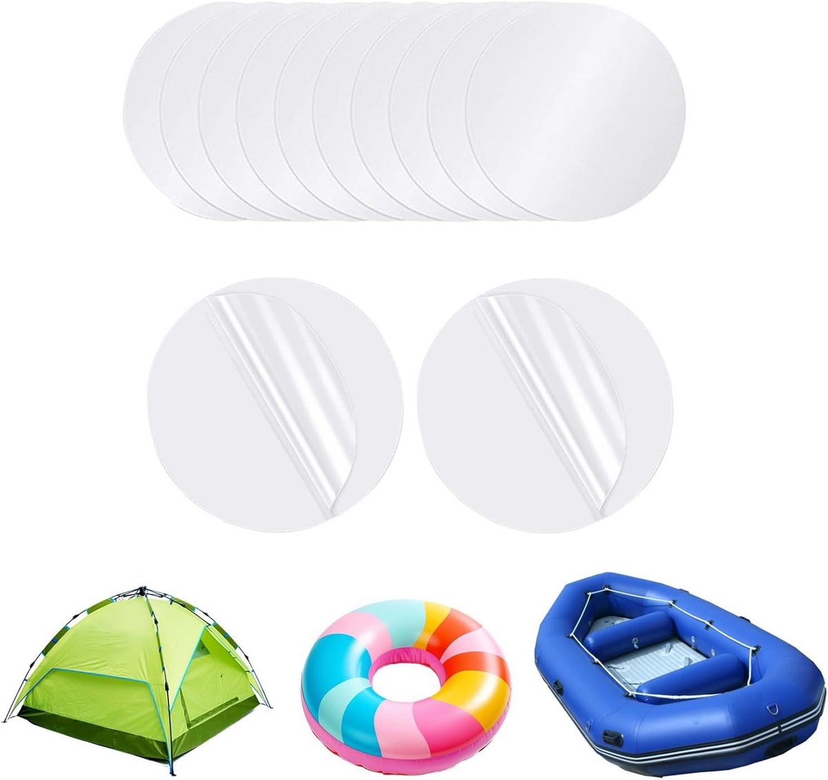 Reparatieset Zwembad - Patchkit Onderwater - Lekken Dichten - Zelfklevend TPU - 12 Stuks - Transparant