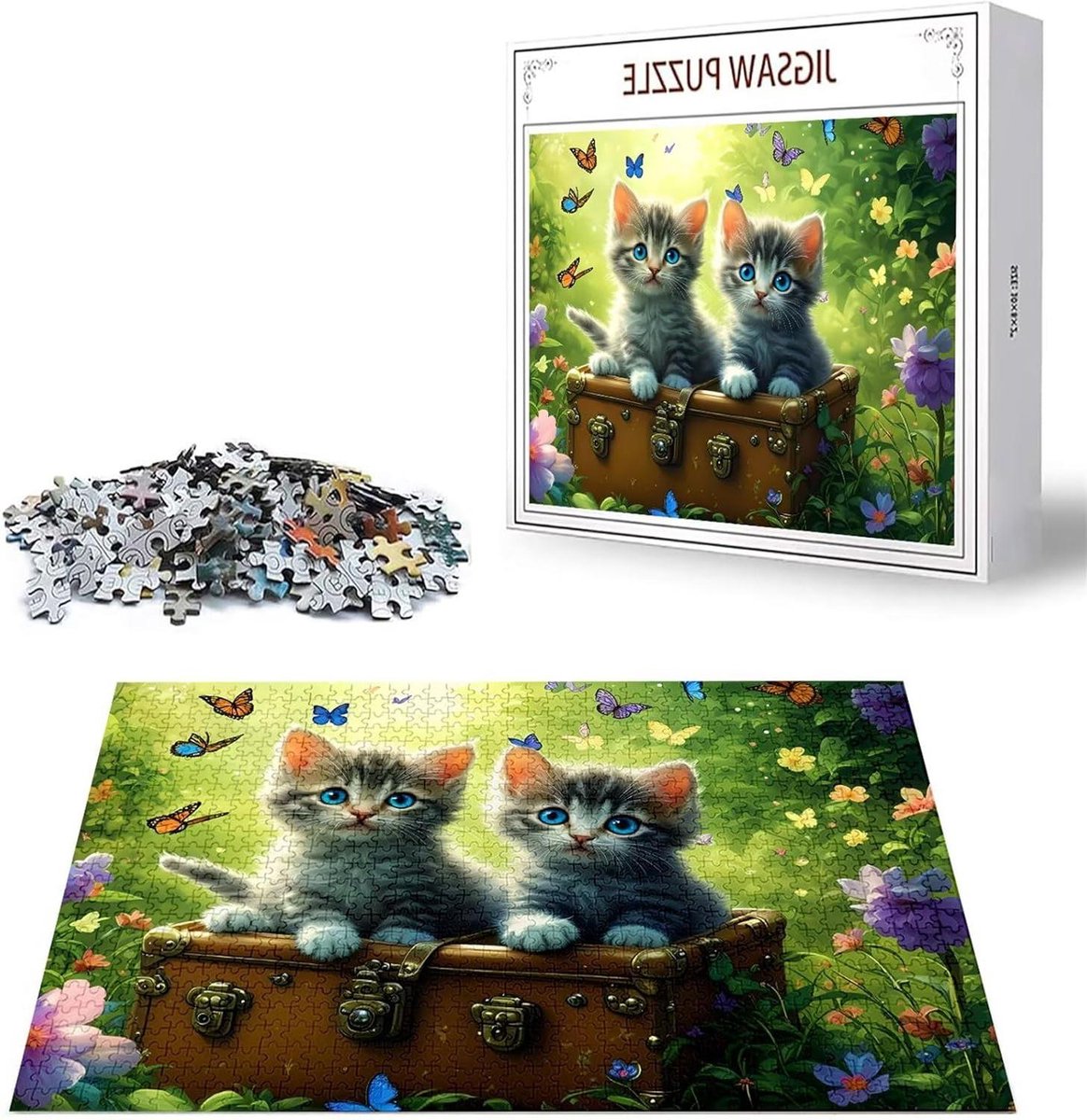 Houten Puzzel - Legpuzzel Jigsaw - Ontspanning thuis - 4000 stukjes - 141x87cm - Multicolor