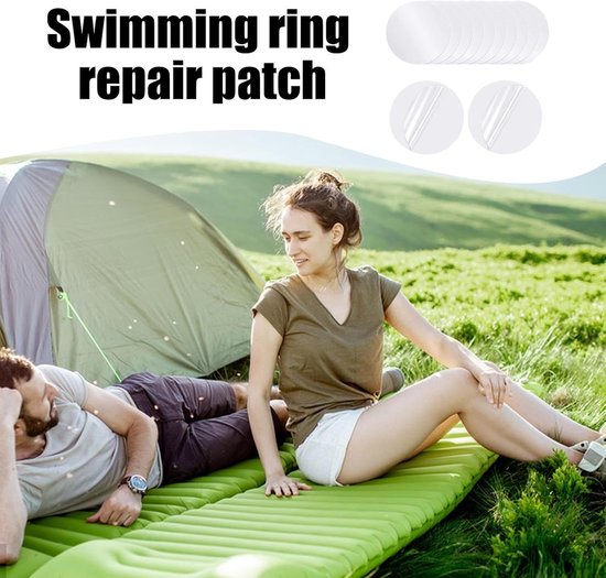 Reparatieset Zwembad - Reparatietape Zwemring - Opblaasbare Producten Repareren - Zelfklevend Waterdicht - 12 Stuks - Transparant van Merkloos — afbeelding 4