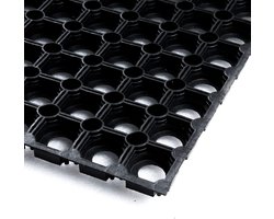 Vivol Rubberen Ringmat 80x120 cm zwart - Deurmat voor Buiten, in de Tuin of Achterdeur - Rubberen matten in verschillende maten
