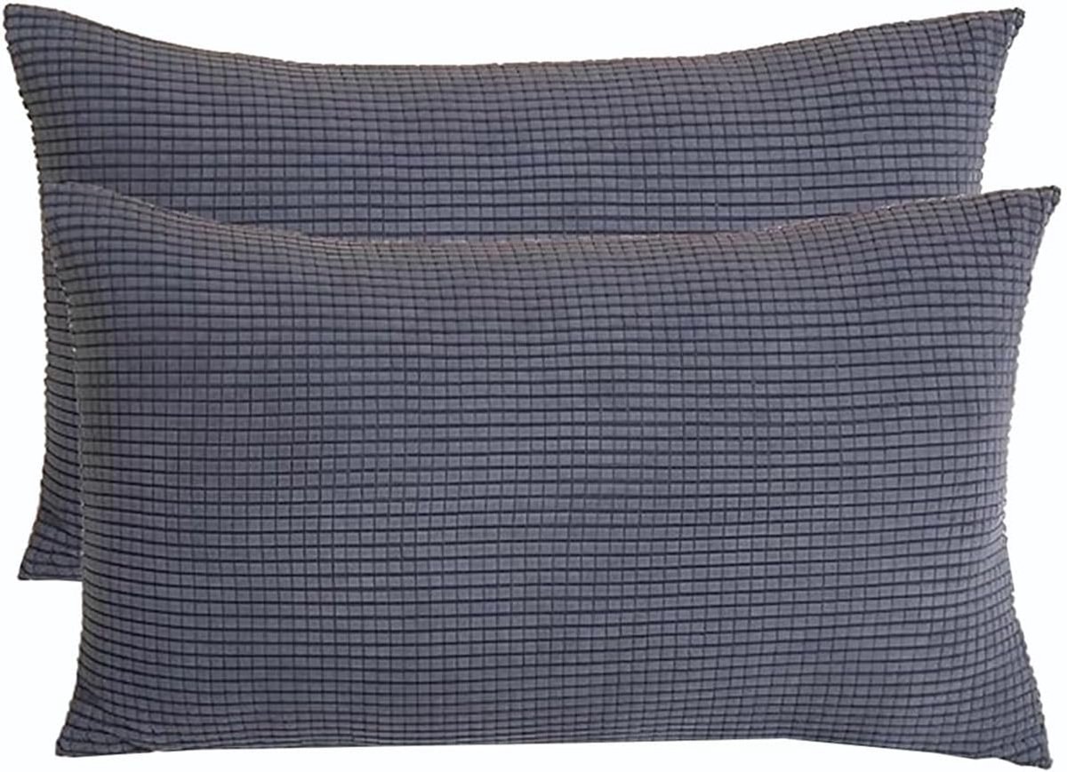 Kussenhoezen Set - Decoratieve Hoezen - Bank Woonkamer - Stretch Corduroy Stof - 40x60cm -