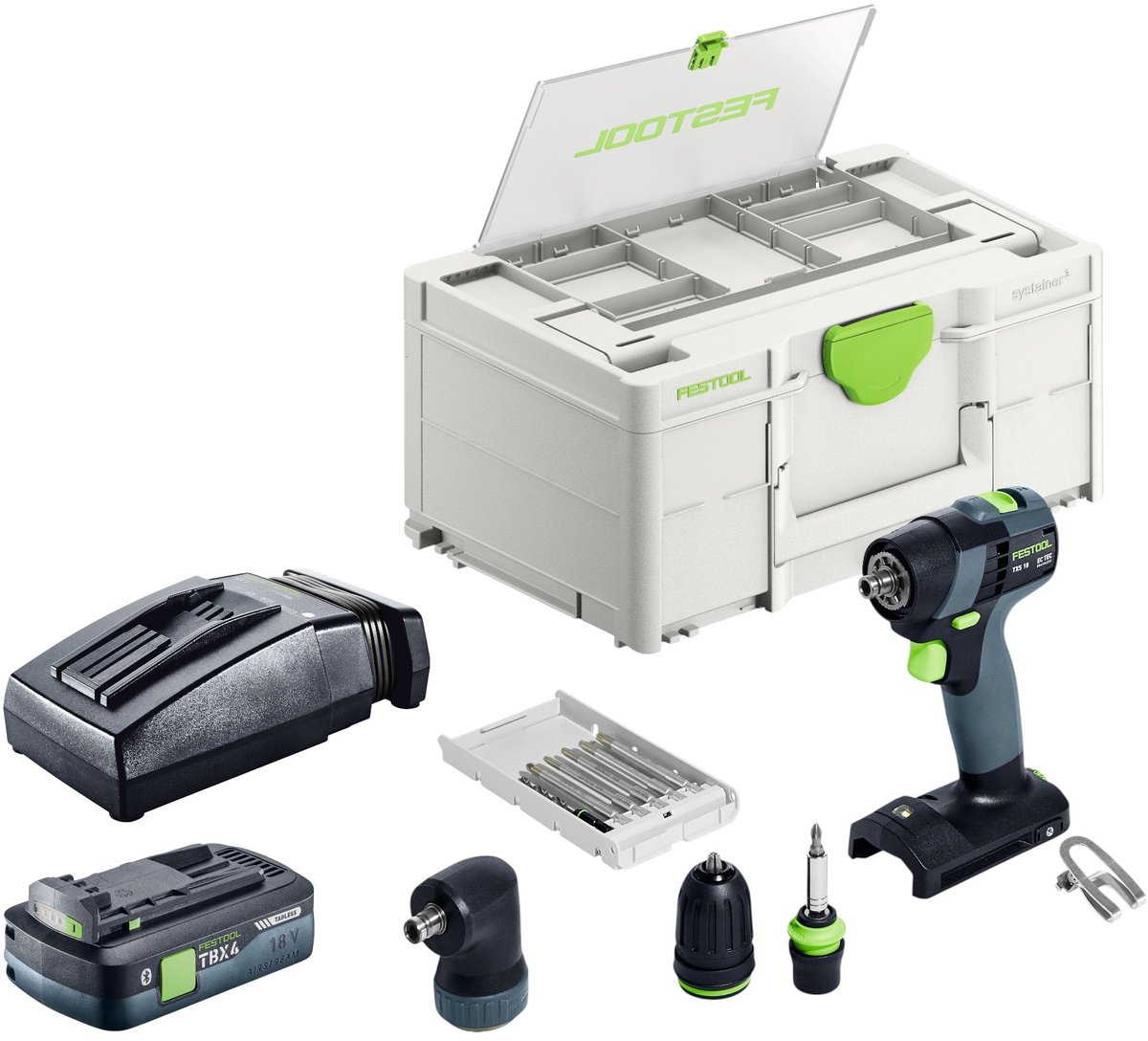 Festool TXS 18-basisset accuboormachine 18 V 40 Nm borstelloos + 1x accu 4,0 Ah + snellader + Systainer