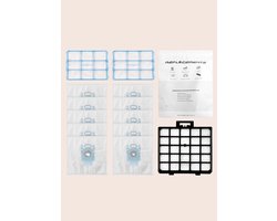 Replacements Onderdelenset geschikt voor Bosch In'Genius – 10 Stofzakken, 2 Motorfilters & 1 HEPA Filter
