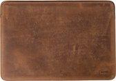 Accezz Laptop Sleeve - Housse pour ordinateur portable adaptée à 13,6 pouces / 13 pouces / 13,3 pouces - Accezz MacBook Leather Sleeve - Marron