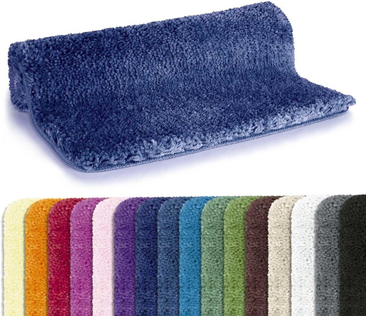 Badmat Microvezel - Hoogpolig Kleed - Zachte Voeten - Geschikt Vloerverwarming - 60x90 cm 