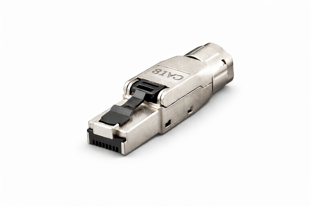 DANICOM S/FTP CAT8 Toolless RJ45 Connector - voor stugge kern