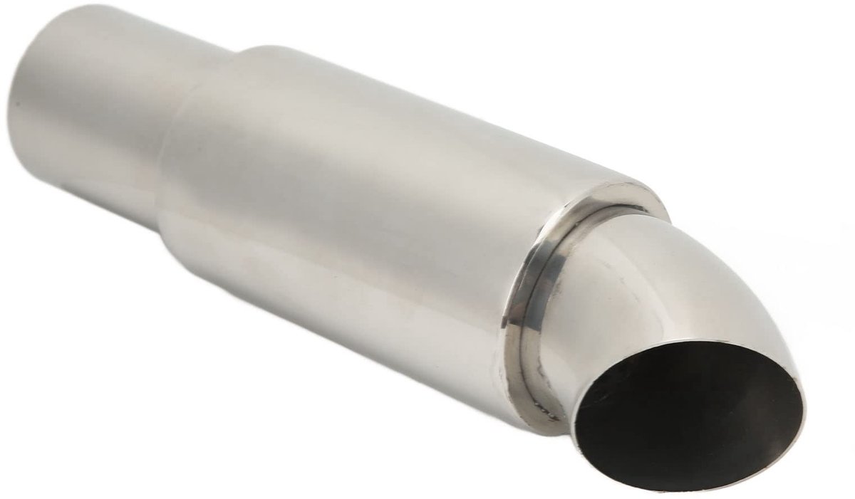 Smoakez - Auto Uitlaatdemper Tip - Roestvrij Staal - Universaal - Geluidsabsorberend - 51mm Inlaat - Vervangingsaccessoire voor voertuigen