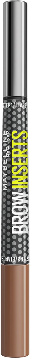 Maybelline New York Brow Inserts Wenkbrauw Multiplier - 2 Brown - Micro-precisiepen - Hair-like fiber gel - 1,25ml