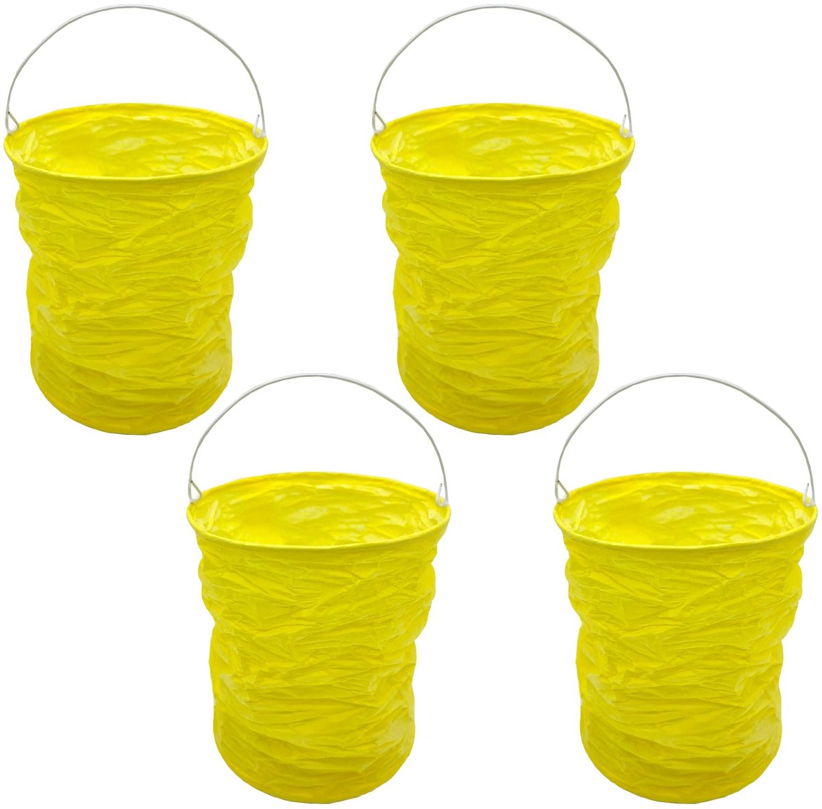 Jhubersproducts - Papieren lantaarns - Hangende tuinlantaarns - Decoratieve tafellantaarns - Geel - Feestverlichting - Voor verjaardagen en decoratie