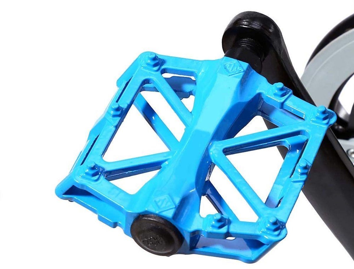 Dailygoods - Fietspedalen - Aluminium Anti-slip - Duurzaam en Lichtgewicht - Blauw - Platform Pedalen - Geschikt voor BMX en Wegfietsen