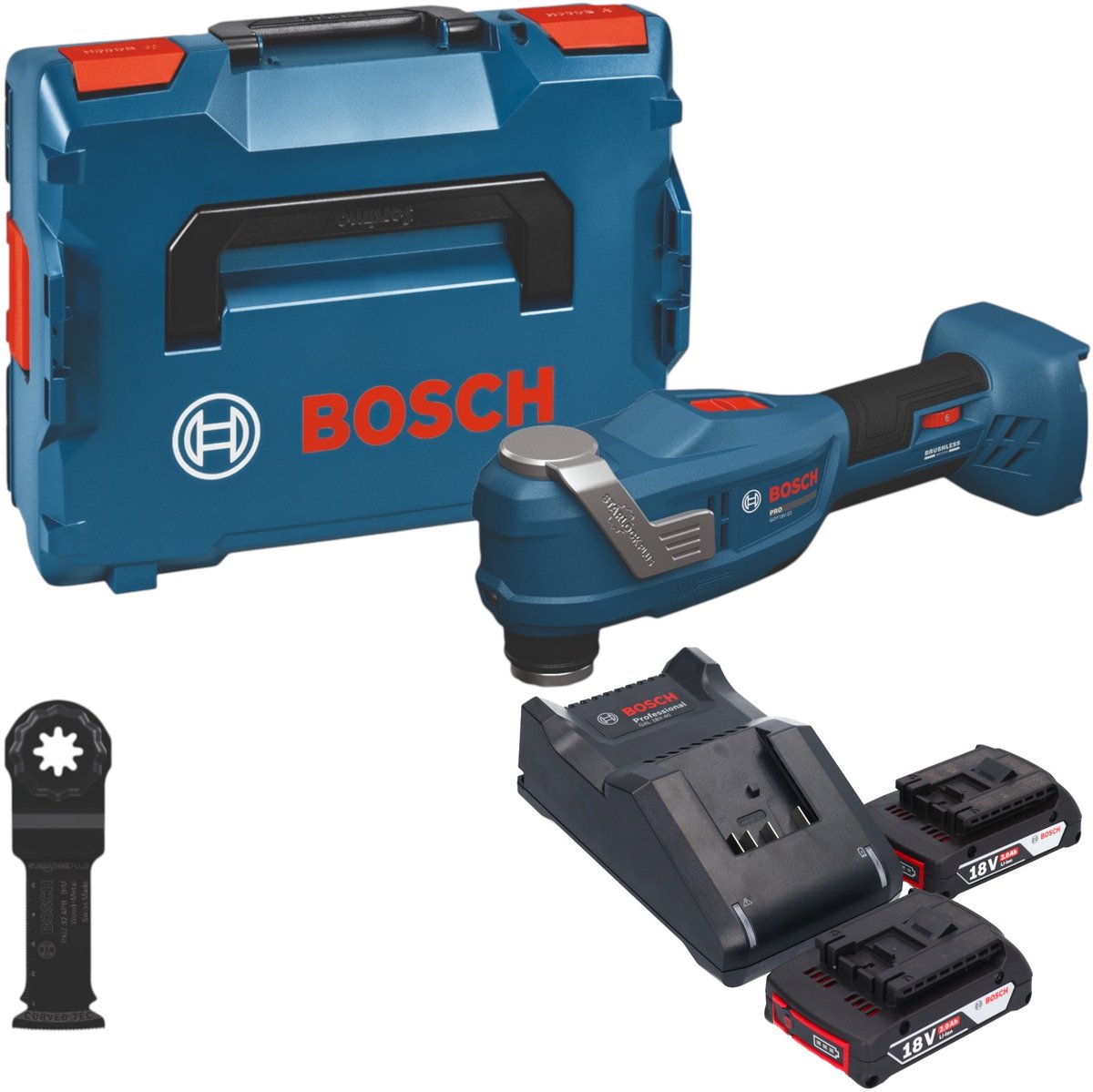 Bosch GOP 18V-30 accu multifunctioneel gereedschap 18 V Starlock Plus Brushless ( 06018G3001 ) + L-Boxx - zonder accu, zonder oplader