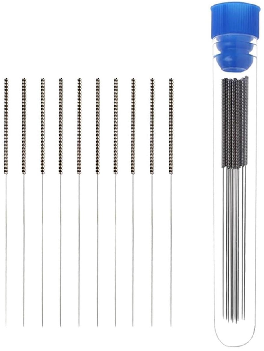 Jhubersproducts - 3D-printermondstukgereedschap - Reinigingsset - Onderhoudsset voor 3D-printers - Inclusief 10 reinigingsnaalden - Voor 0,4 mm sproei