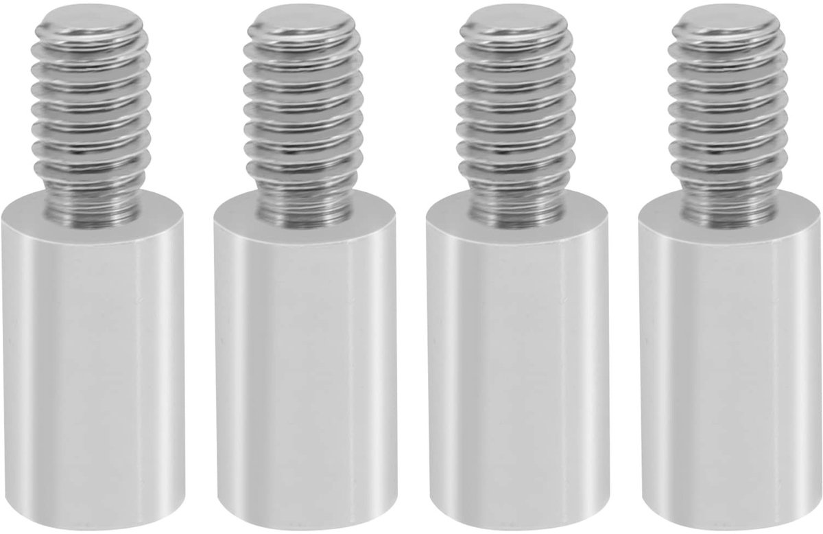 Jhubersproducts - Arcade Joystick Extension Staven - Vervangingsset - Zilver - Joystick Extender - Compatibel met Sanwa Joystick - 4 Stuks