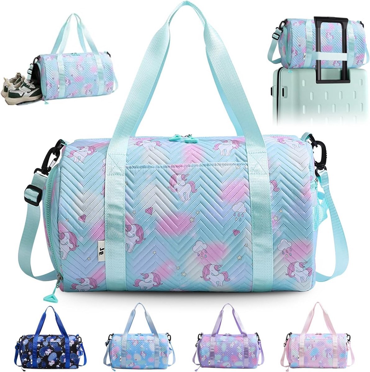 Unisex Yoga Sporttas voor Dames en Heren, Ideaal voor Training en Fitness, Unicorn Design