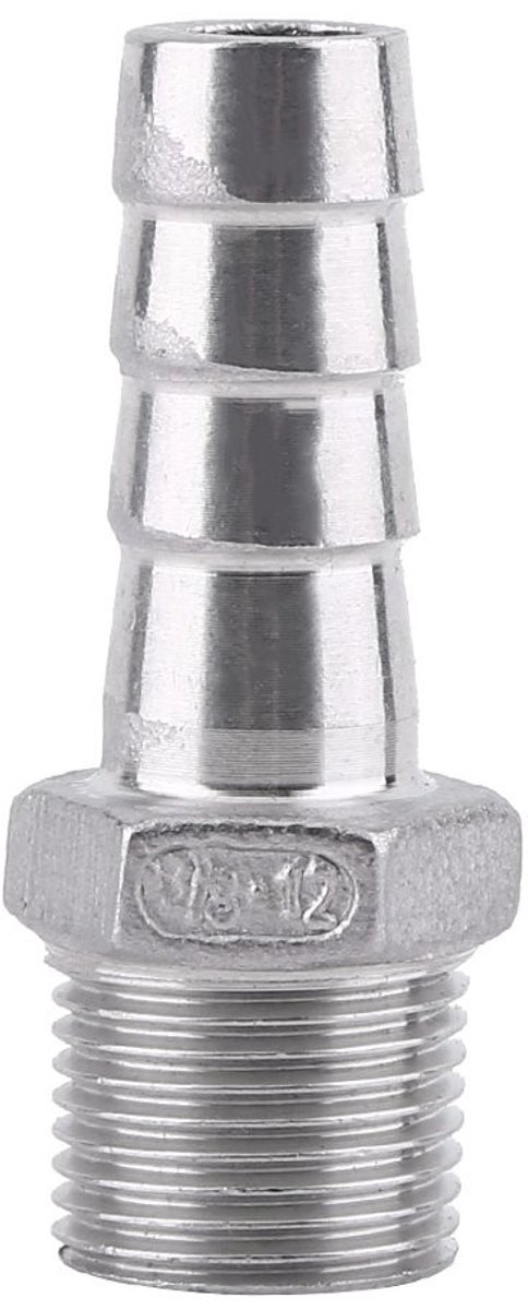 Jhubersproducts - Slangverbinder - RVS Barb Fitting - Voor lucht en brandstof - 3/8 inch - Geschikt voor water - Duurzaam en betrouwbaar - 3/8 inch