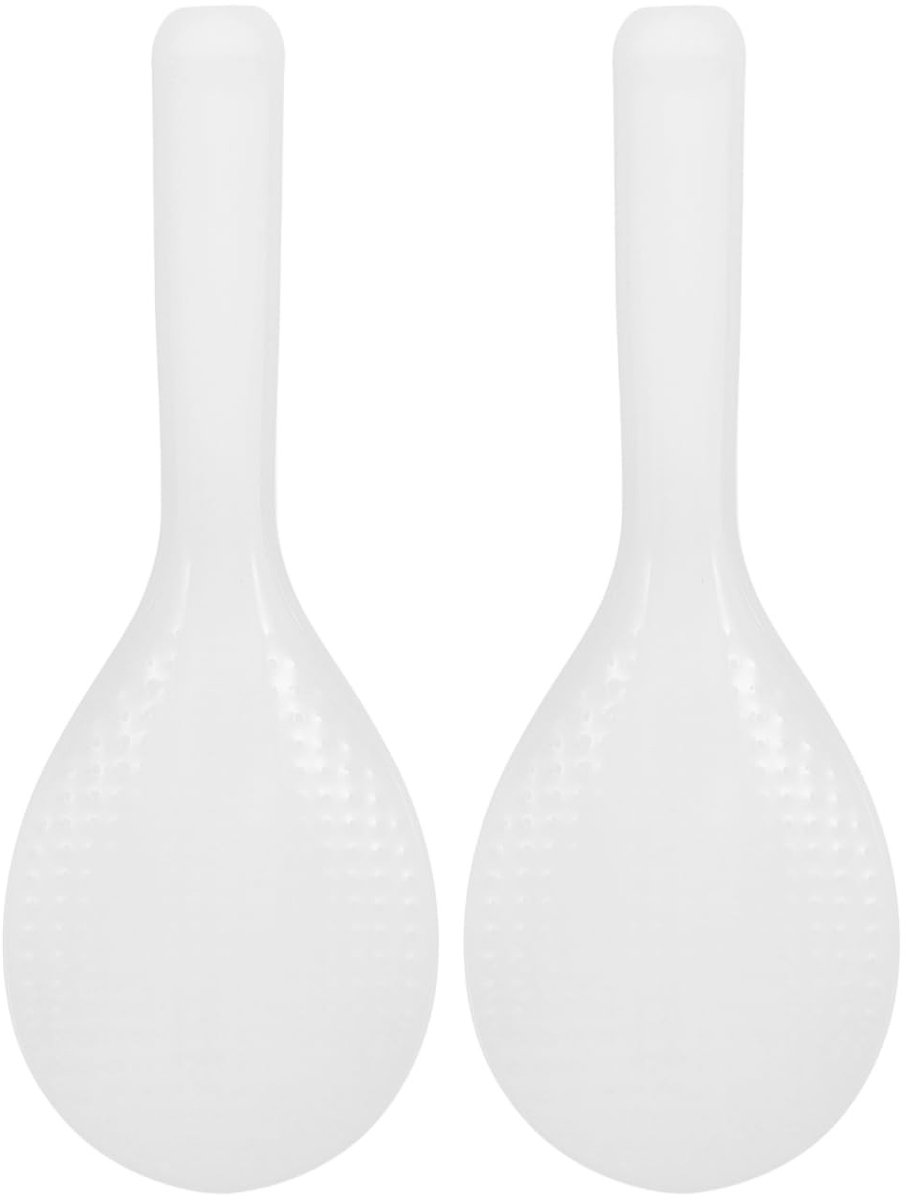 Jhubersproducts - Rijstlepel - Rijstkoker Accessoires - Lichtgewicht en Praktisch - Wit - Duurzame Keukenhulp - Geschikt voor elke keuken - 2 stuks