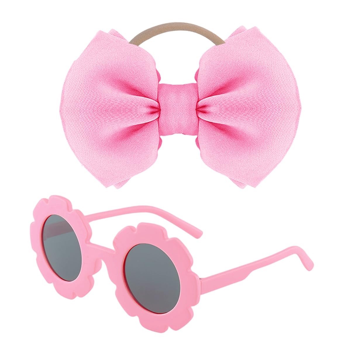 Jhubersproducts - Zonnebril voor Baby's - Bloemen Zonnebril - Zacht en Aangenaam - Katoenen Hoofdband - Geschikt voor Strandfeest - Perfect voor Meisj