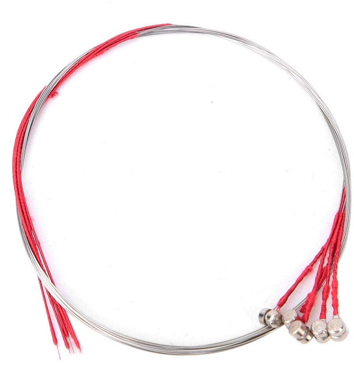 Vlemico - Violin E Saiten - Stalen Snaarinstrument - Duurzaam - 3/4 en 4/4 Formaat - Geschikt voor Oefening en Optreden - Zilver/Rood