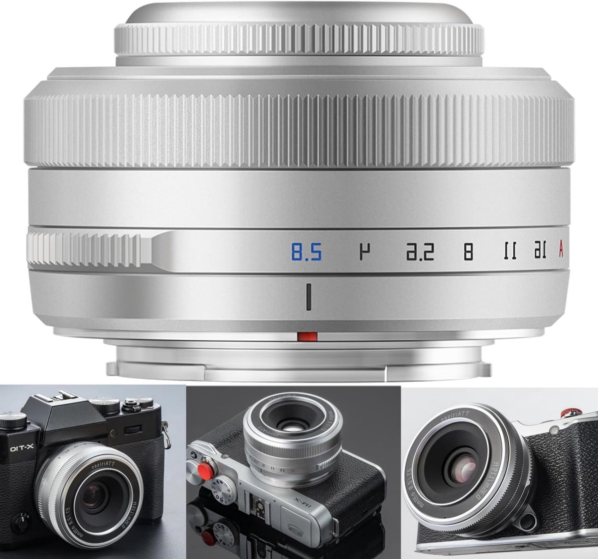 27mm F2.8 XF Lens voor Fuji X Mount Camera's - Ideaal voor Landschapsfotografie, Portretten en Reisfotografie (Zilver)